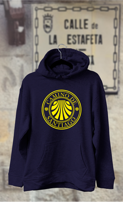 Sudadera camino de Santiago concha amarilla
