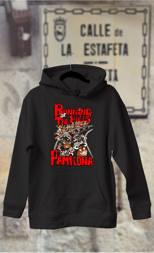 Sudadera caricatura encierro runing the bulls