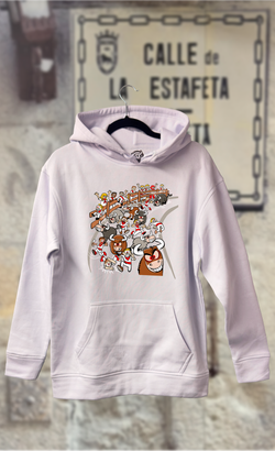 Sudadera caricatura encierro San Fermín