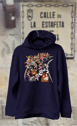 Sudadera caricatura encierro San Fermín