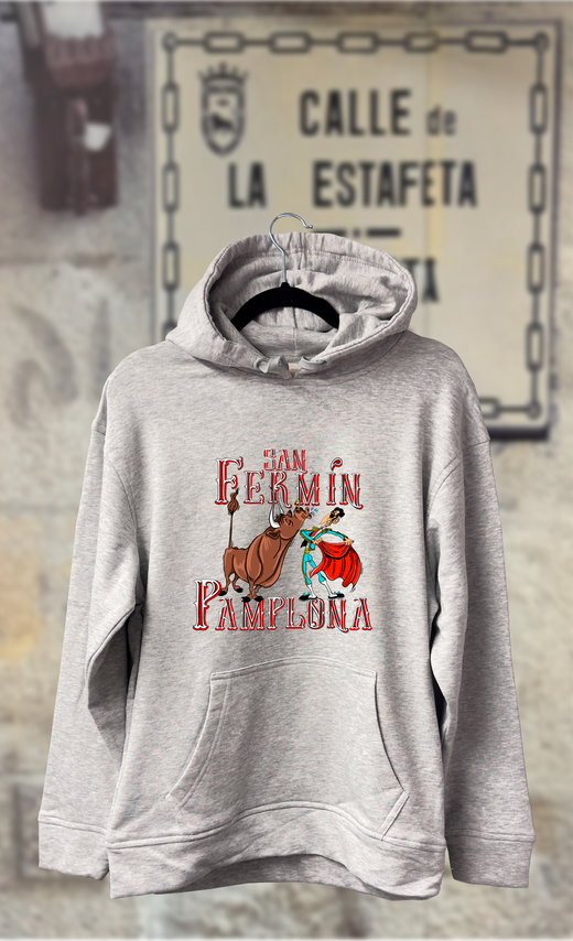 Sudadera caricatura torero con toro morritos