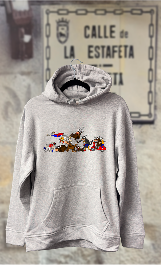 Sudadera encierro San Fermín con Super Man
