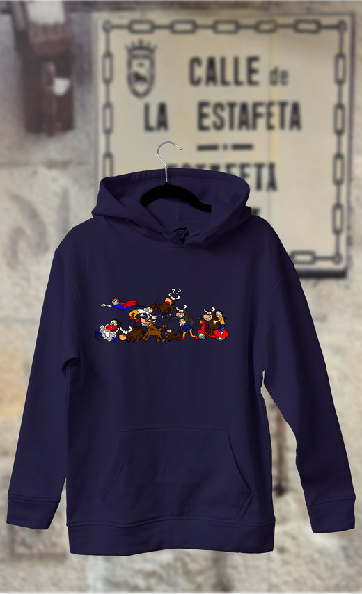 Sudadera encierro San Fermín con Super Man