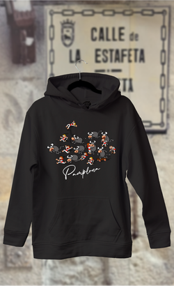 Sudadera encierro toro monopatín