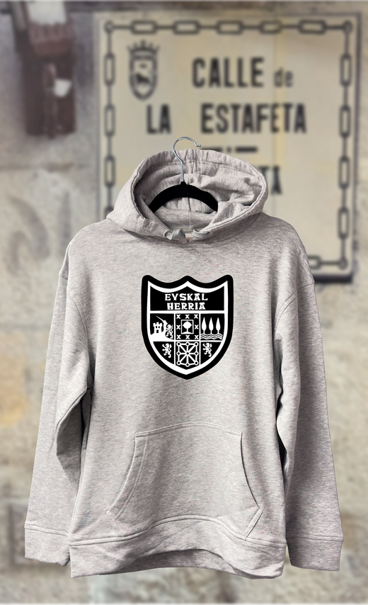 Sudadera escudo Euskal Herria en negro