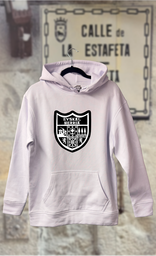Sudadera escudo Euskal Herria en negro