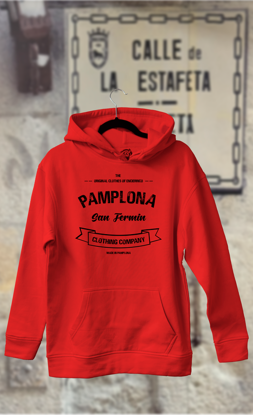 Sudadera letrero texto Pamplona San Fermín clothing company