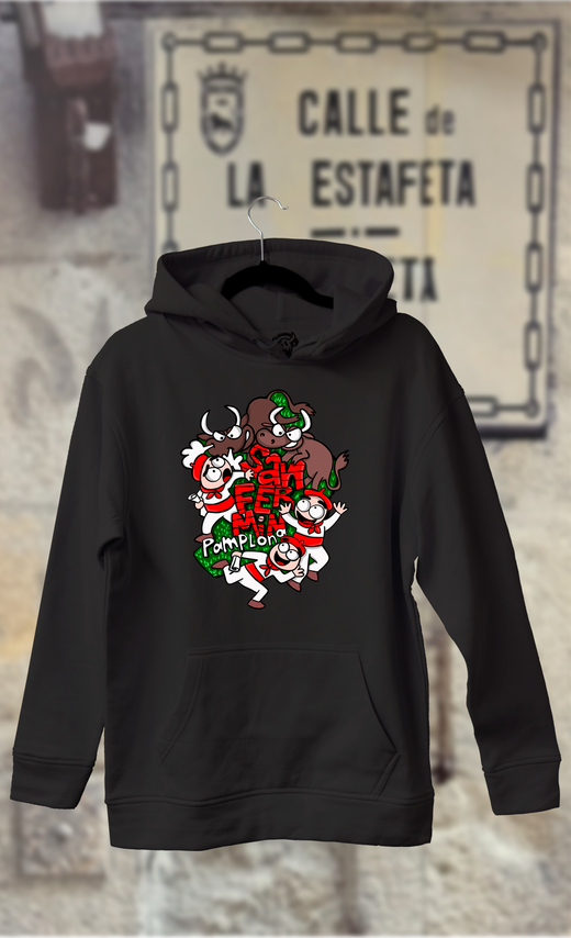 Sudadera San Fermín toros con Pamplonicas