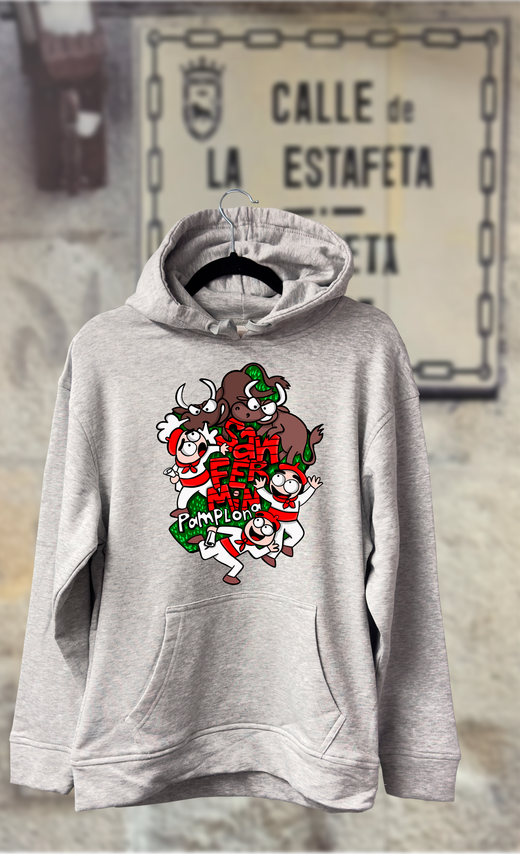 Sudadera San Fermín toros con Pamplonicas