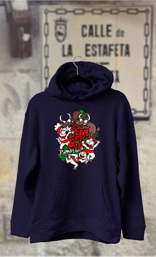 Sudadera San Fermín toros con Pamplonicas