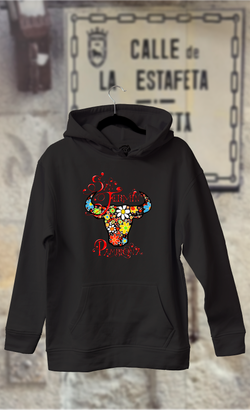 Sudadera toro cabeza toro de flores