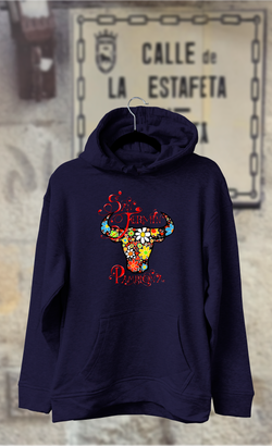 Sudadera toro cabeza toro de flores