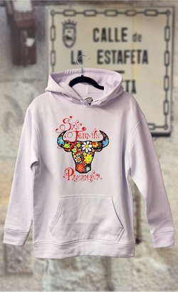 Sudadera toro cabeza toro de flores