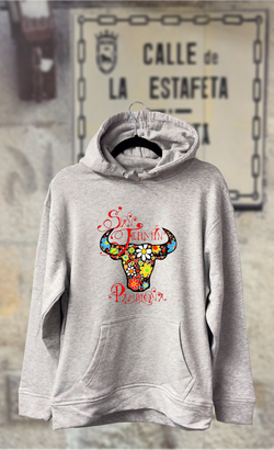 Sudadera toro cabeza toro de flores