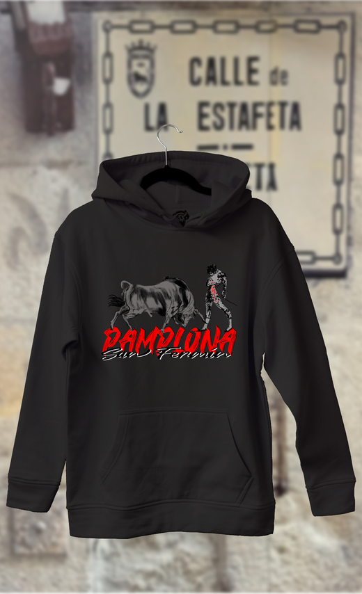 Sudadera toro con torero blanco y negro