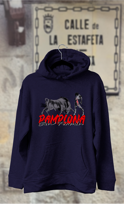 Sudadera toro con torero blanco y negro