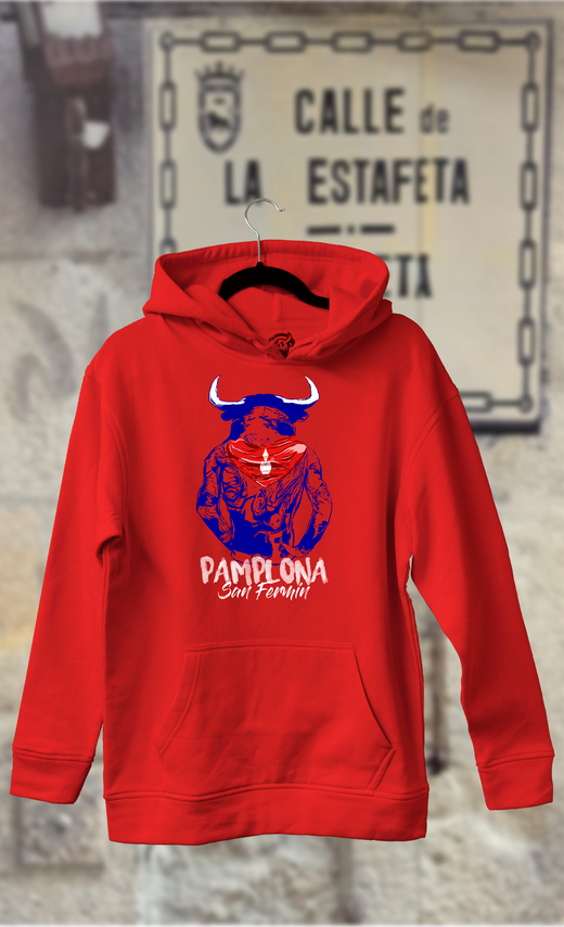 Sudadera toro de espaldas con pañuelito