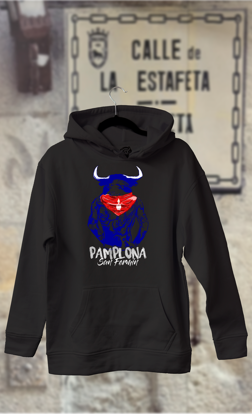 Sudadera toro de espaldas con pañuelito
