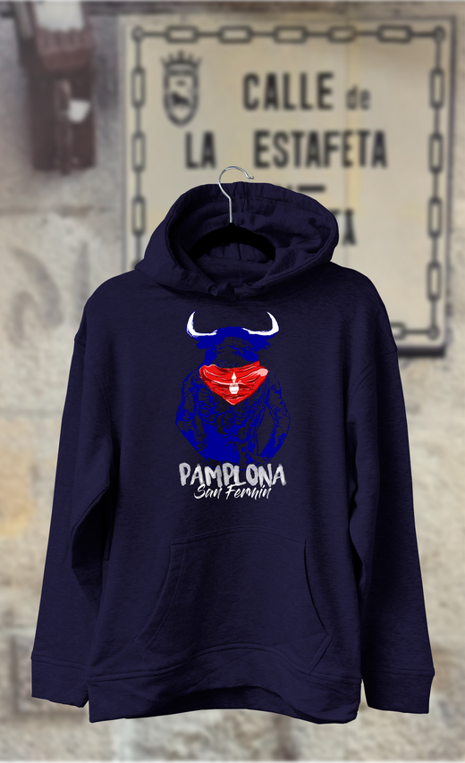 Sudadera toro de espaldas con pañuelito