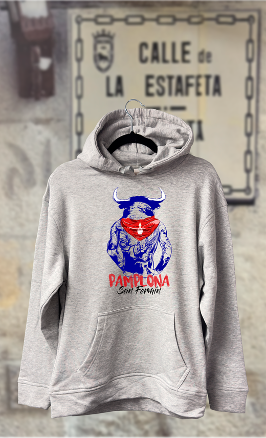 Sudadera toro de espaldas con pañuelito
