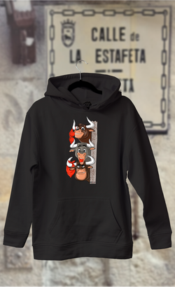 Sudadera tres toros asomados