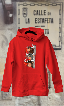 Sudadera tres toros asomados