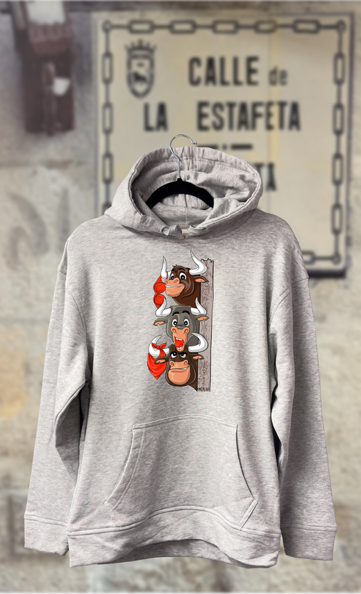 Sudadera tres toros asomados