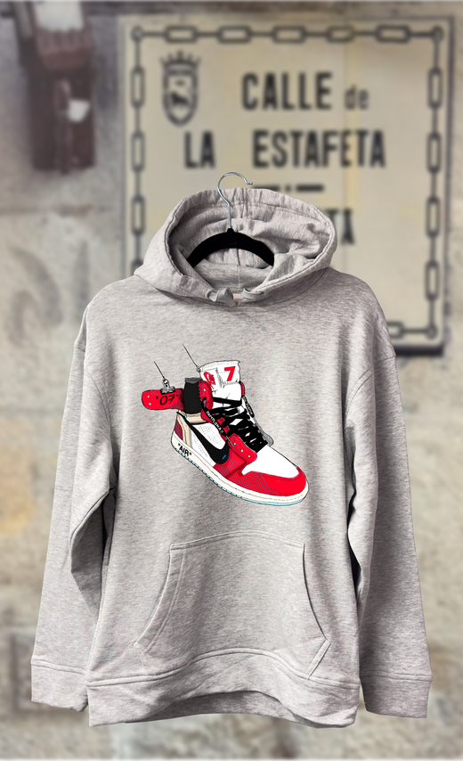 Sudadera zapatilla Nike customizada con Pamplona