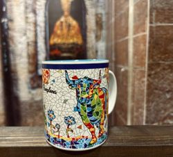Taza con caja Toro mosaico