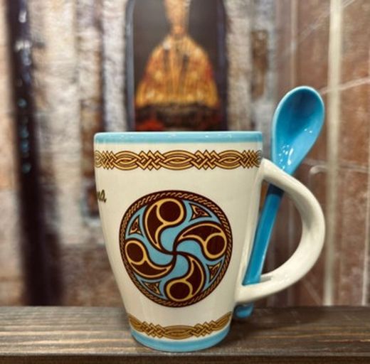 Taza con Cuchara Lauburu