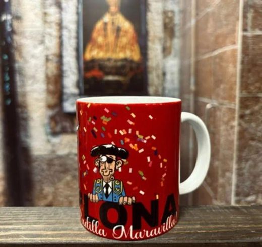Taza el encierrico diseño rojo