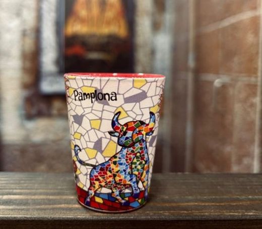 Vaso de Txupito toro mosaico