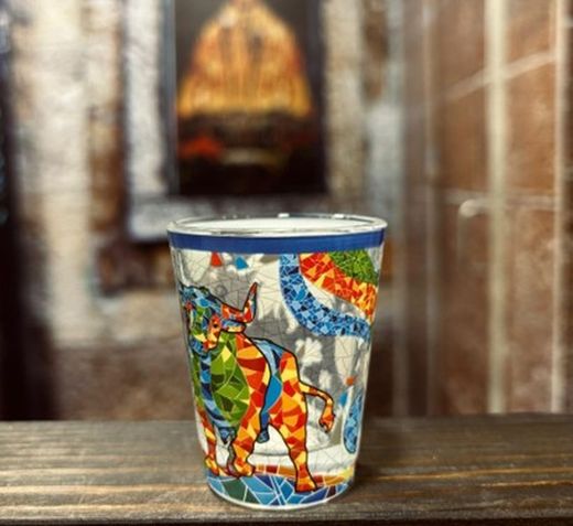 Vaso de Txupito toro mosaico