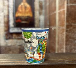 Vaso de Txupito toro mosaico