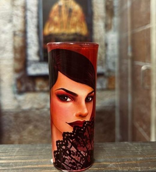 Vaso de Txupito diseño de flamenca
